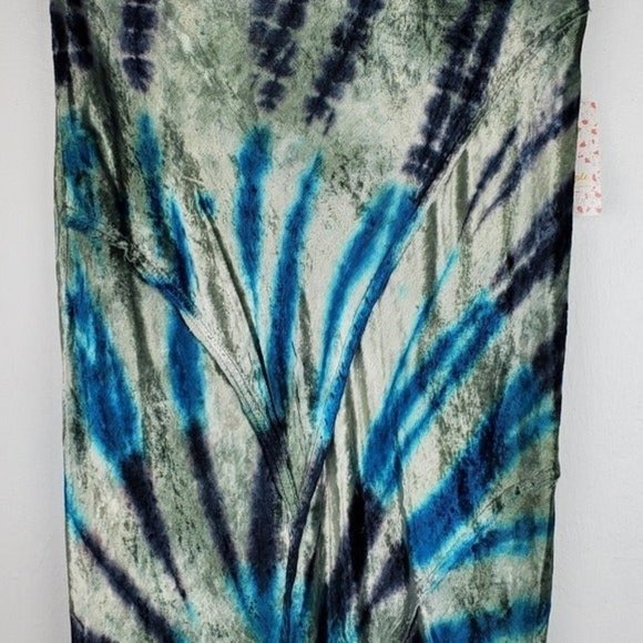 FREE PEOPLE TIE DYE VELVET MIDI SKIRT - Picture 3 of 7